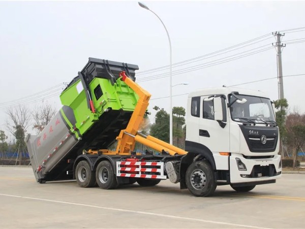 Dongfeng 6x4 25T  hook arm garbage vehicle