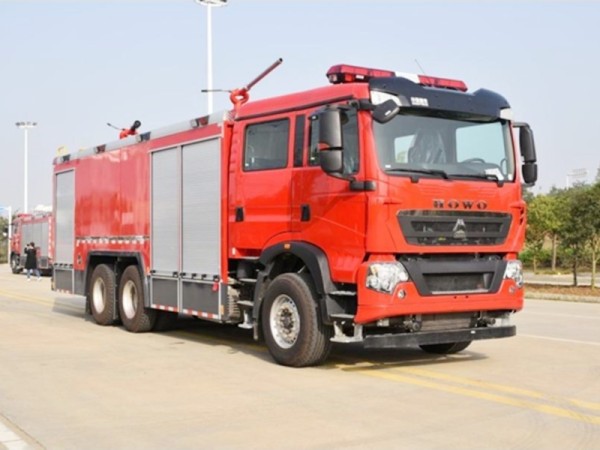 Howo TX 6X4 dry powder and foam fire truck